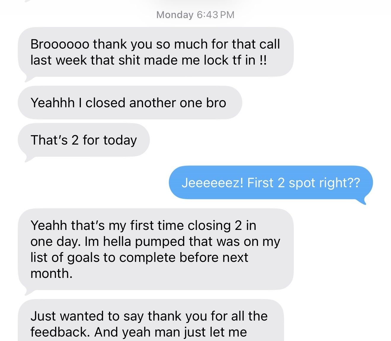 Screenshot shared by a Kairos agent